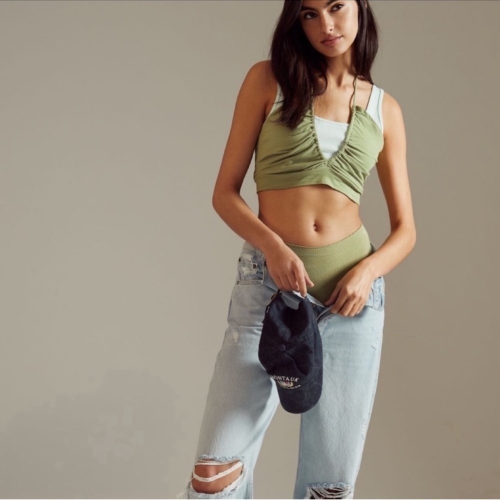 NWT Anthropologie Green Blue Daily Practice The Lopud Strappy Tank